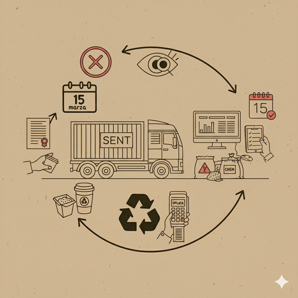 SENT a odpady – Kiedy ten obowiązkowy system przejmuje kontrolę nad Twoim transportem (1)