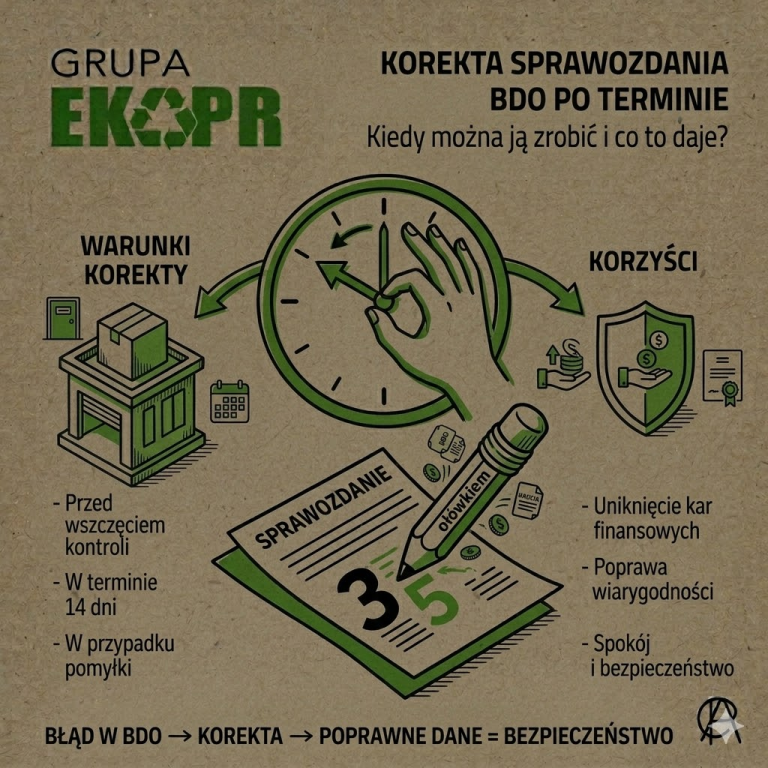 Korekta sprawozdania BDO po&nbsp;terminie – kiedy można ją&nbsp;zrobić i&nbsp;co&nbsp;to&nbsp;daje?